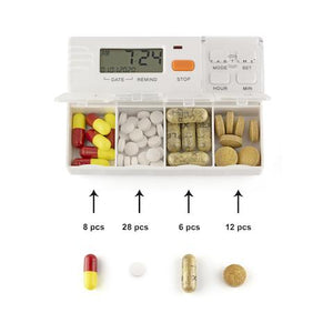 TabTime 4 - Pill box with an alarm with large compartments - Tabtime Limited